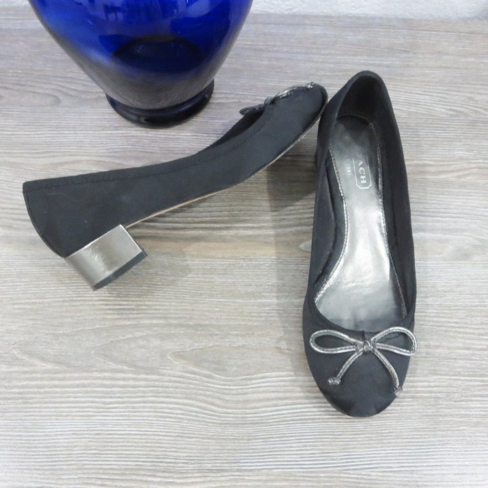 COACH ODELLA Jacquard Black Low Heel Shoes